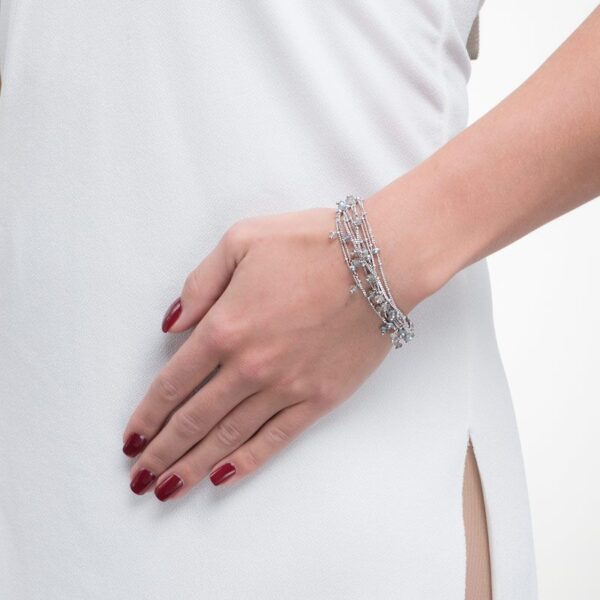 Rio Silver Labradorite and Pearl Bracelet in wear